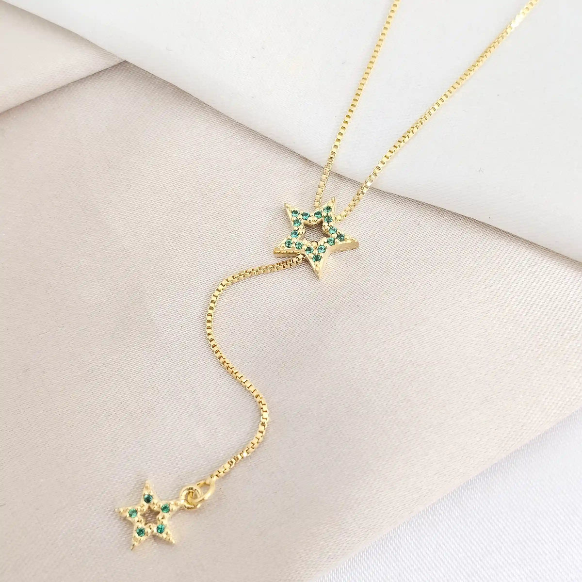 Gargantilla Estrella Verde Lam 18K B/70775