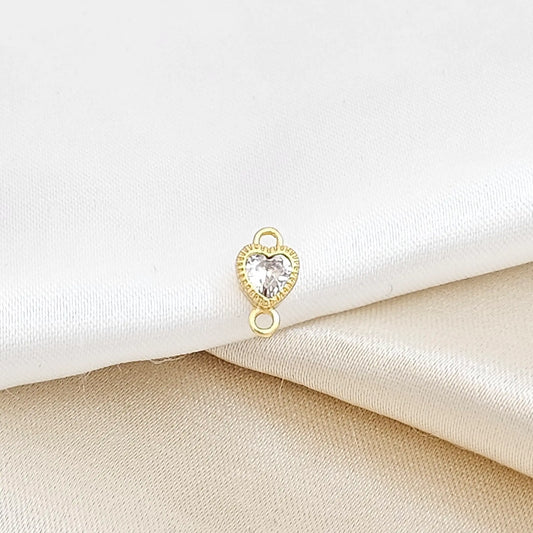 Herraje Corazon Mini Circonia Lam 18K-23082