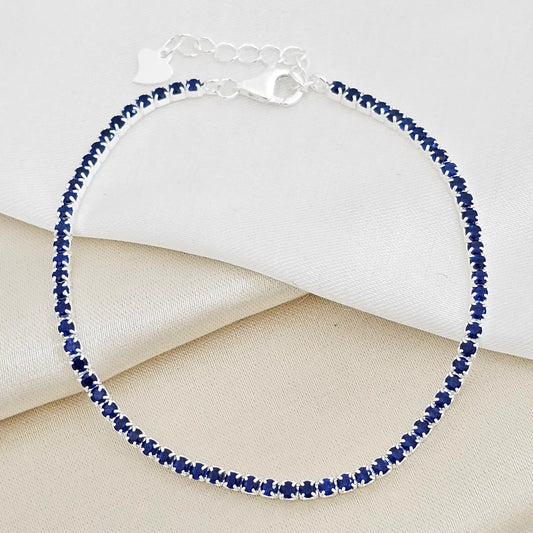 P Veneciana Line 17 Cms + Ext Plata 925 Rf B/S-55016-Azul