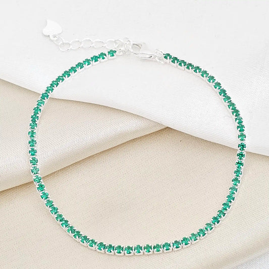 P Veneciana Line 17 Cms + Ext Plata 925 Rf B/S-55016-Verde