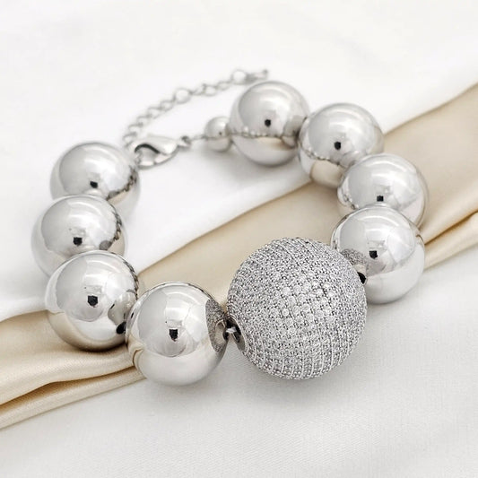 Pulsera Balin # 16 Circon Plateado Rf K1881