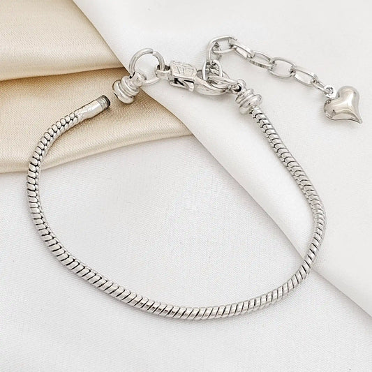 Pulsera Con Extensor Plateado Rf K2710