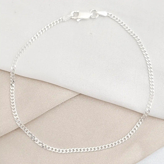 Pulsera Cubana 1.9 Mm 19.5 Cms Plata B/S/55112/Cont