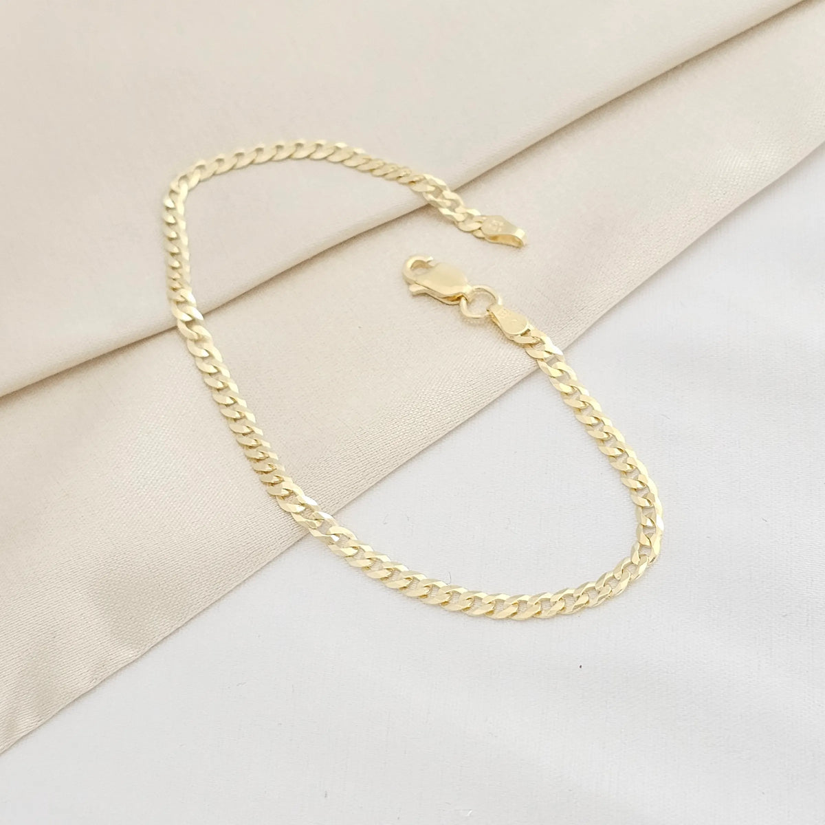 Pulsera Cubana It 3Mm 19.5 Cms Lam 18K B/55162