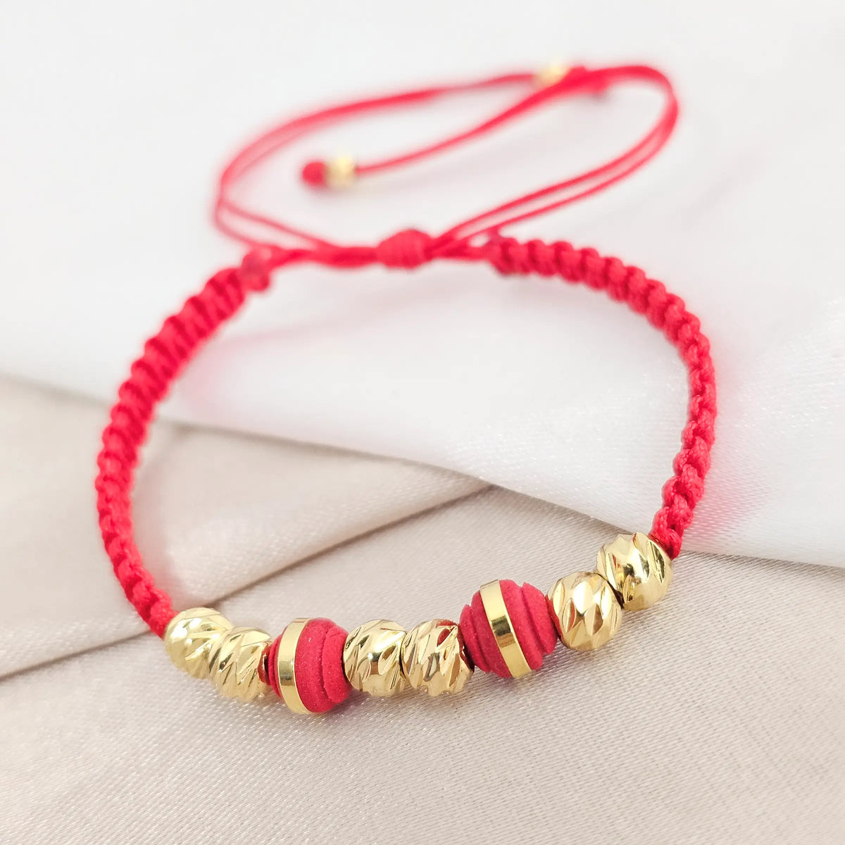 Pulsera Gold # 3 , 5 Italy Neop Rojo