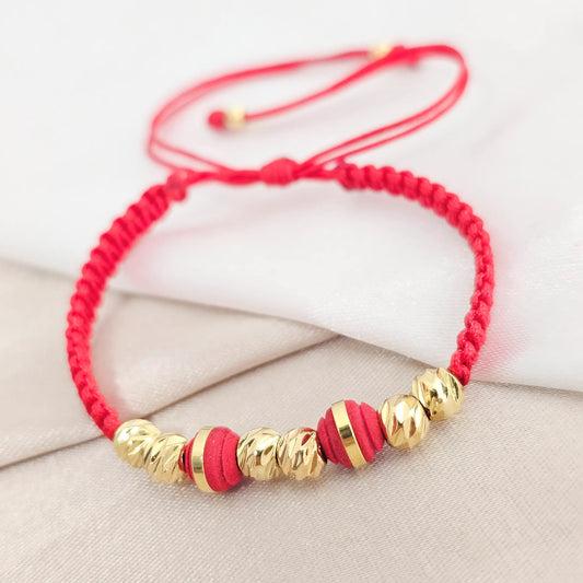 Pulsera Gold # 3 , 5 Italy Neop Rojo