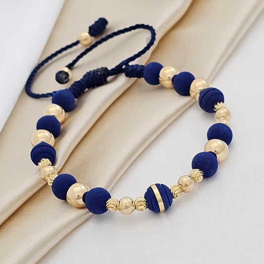 Pulsera Gold# 4.5.7   Italiano #4 Azul Rey