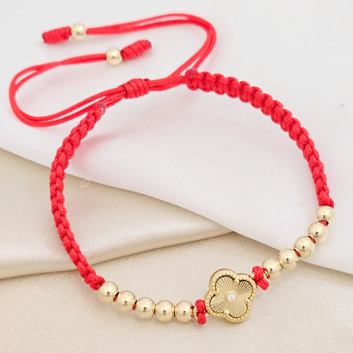 Pulsera Gold Herraje Clover Sol Balin #4