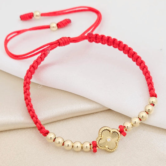Pulsera Gold Herraje Clover Sol Balin #4