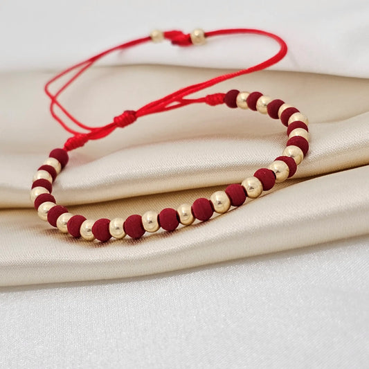 Pulsera Gold # 4 Neop # 4 Roja