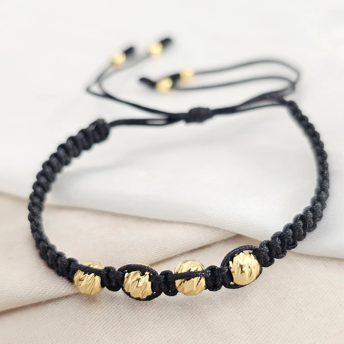 Pulsera Gold # 5 , 3 Italy Negra