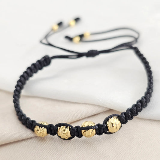 Pulsera Gold # 5 , 3 Italy Negra