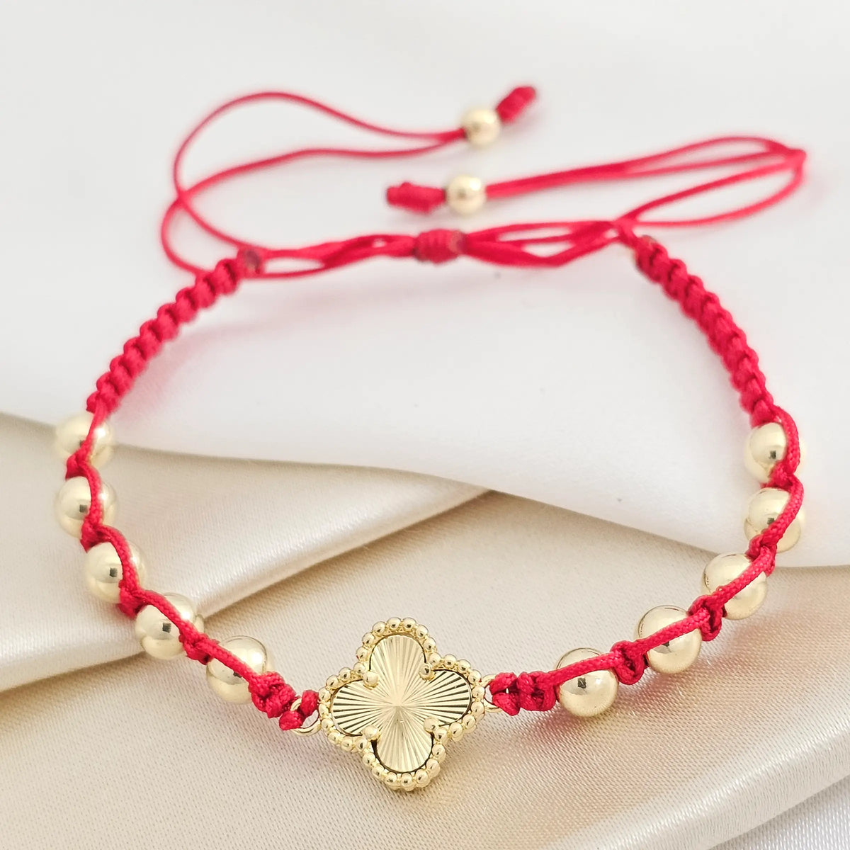 Pulsera Gold # 5 # 4 H. Clover Sol Roja