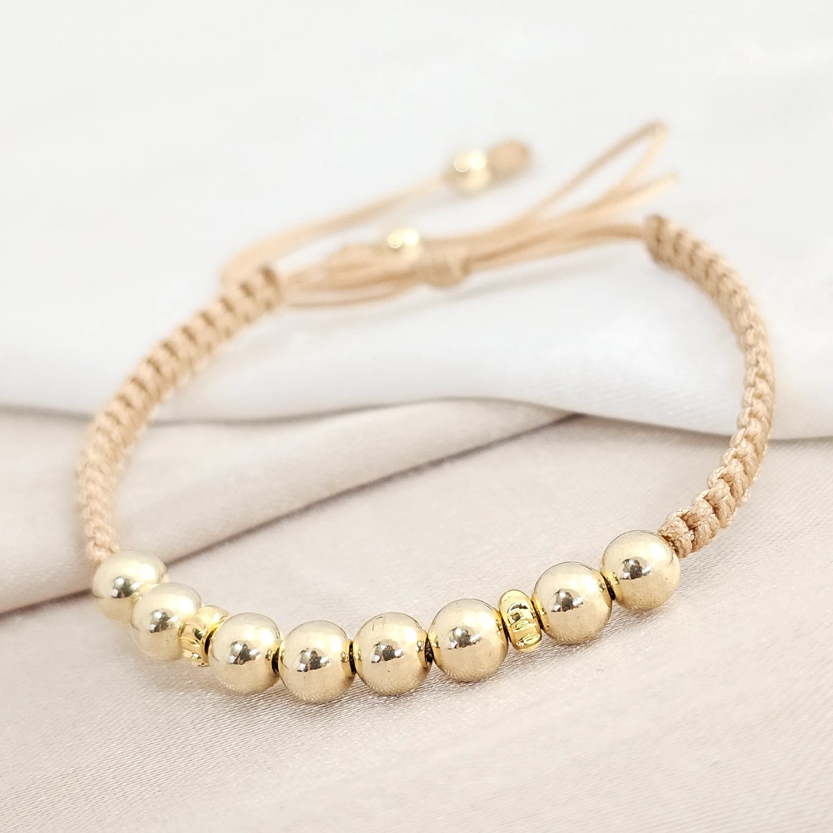 Pulsera Gold #5 Herraje Italiano Beige