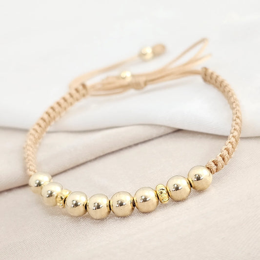 Pulsera Gold #5 Herraje Italiano Beige