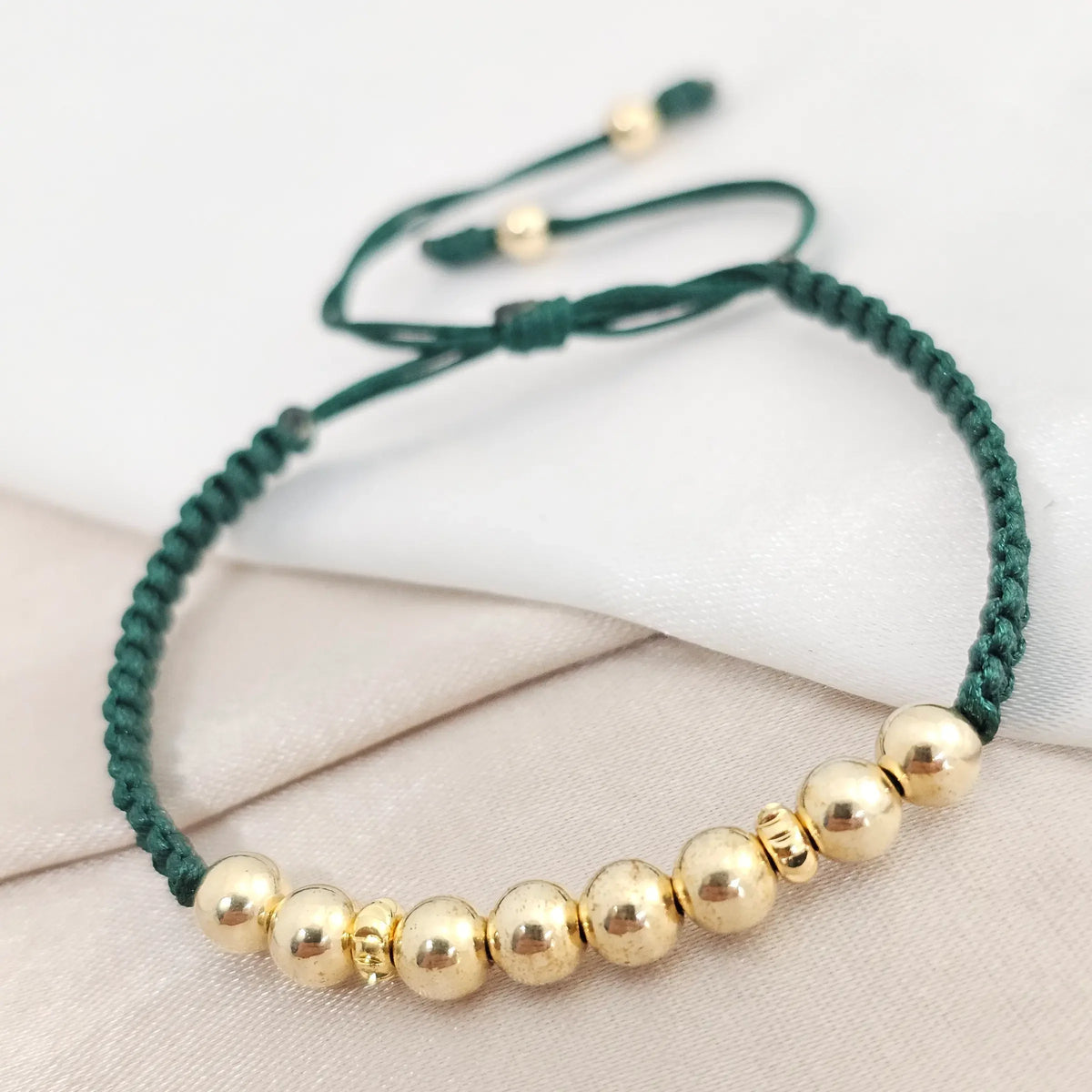 Pulsera Gold #5 Herraje Italiano Verde