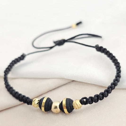 Pulsera Gold # 5 Italy # 4 Negra