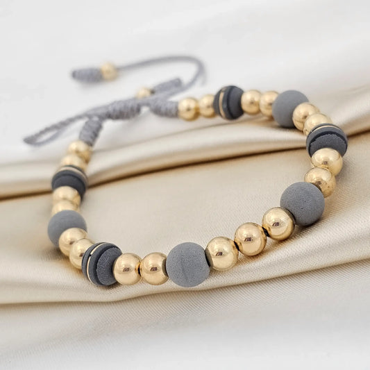 Pulsera Gold # 6  Neopreno # 8 Gris