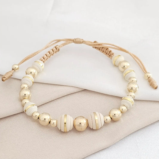 Pulsera Gold #7-6-4 Beige