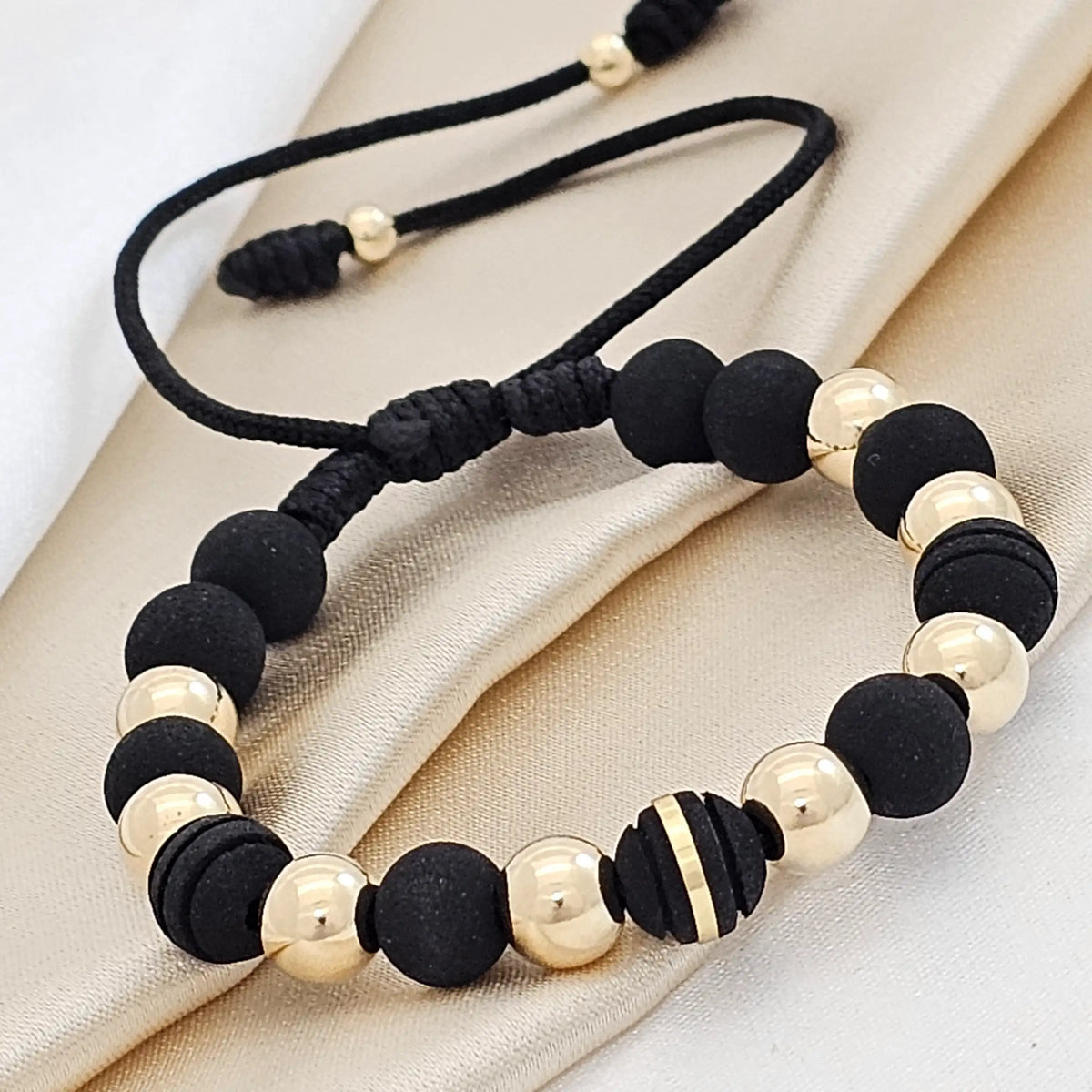 Pulsera Gold # 7  Neopreno Liso # 8 Negra