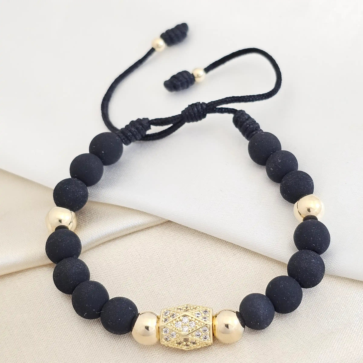 Pulsera Gold # 7 Neopreno Liso # 8 Negra