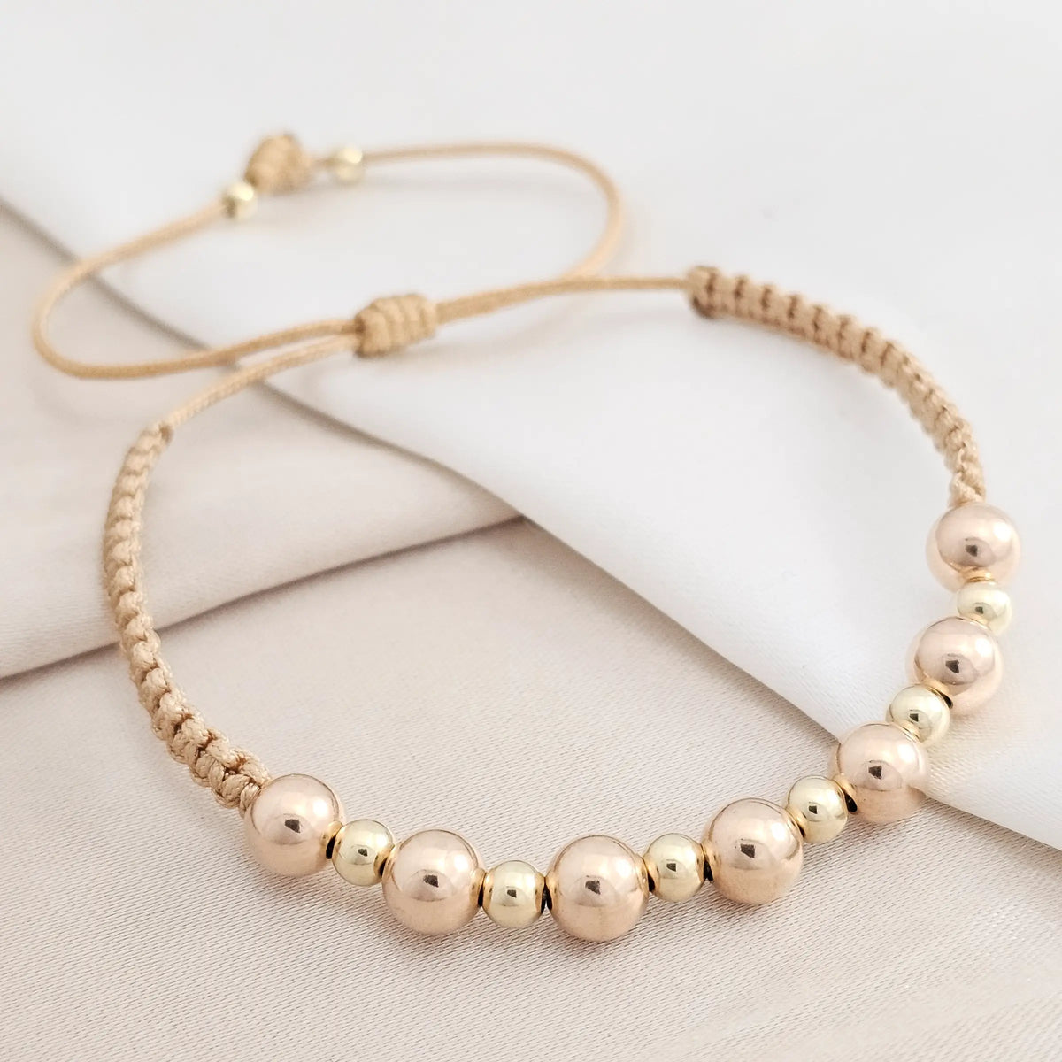 Pulsera Gold Balin Rosado #6 - 4 - 3 Beige