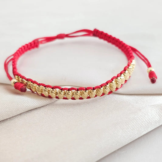 Pulsera Gold Barril Italy It #3 Roja