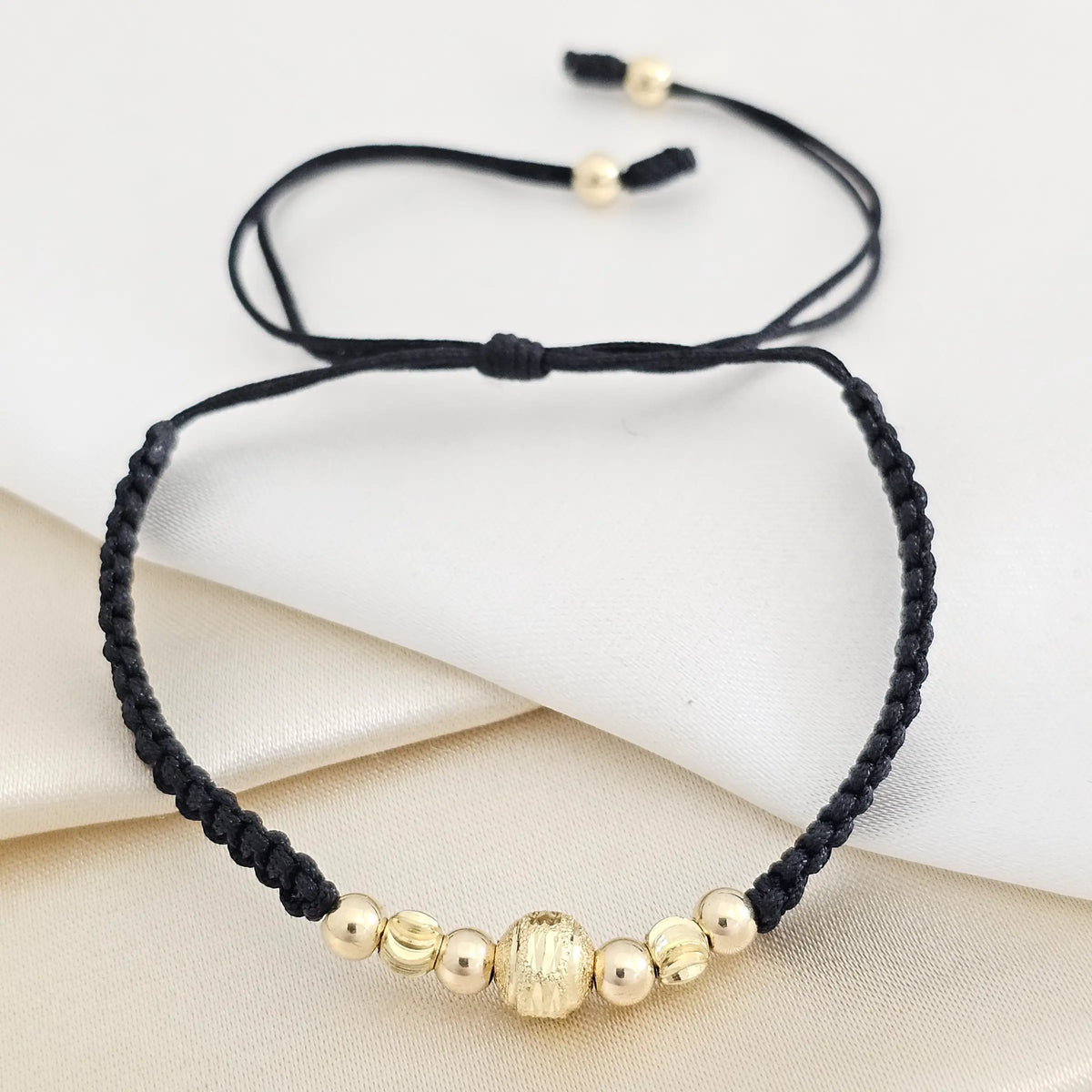 Pulsera Gold Diamantado #6 Italy #4 Negra
