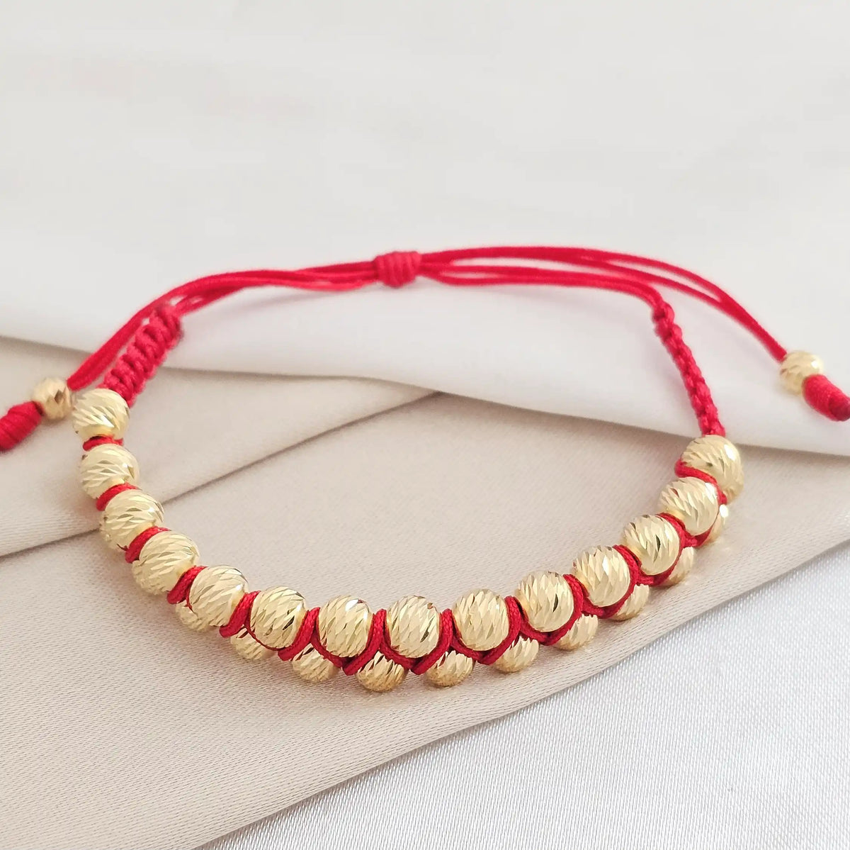 Pulsera Gold Doble Carril Italy It # 5 -4 Roja