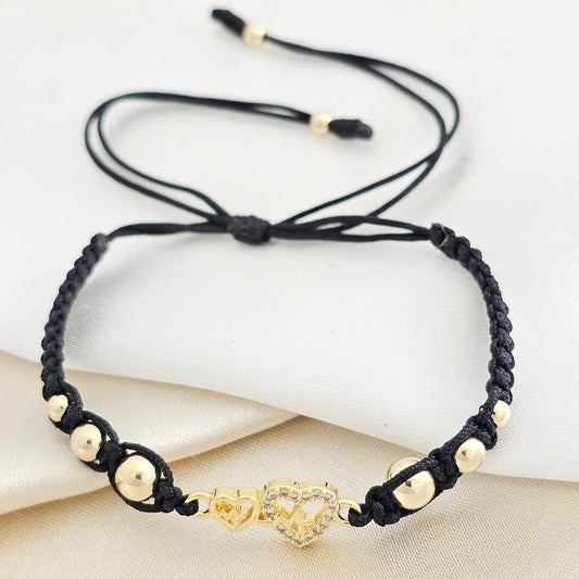 Pulsera Gold H. Beatly Balin # 5 -4 -3 Negra