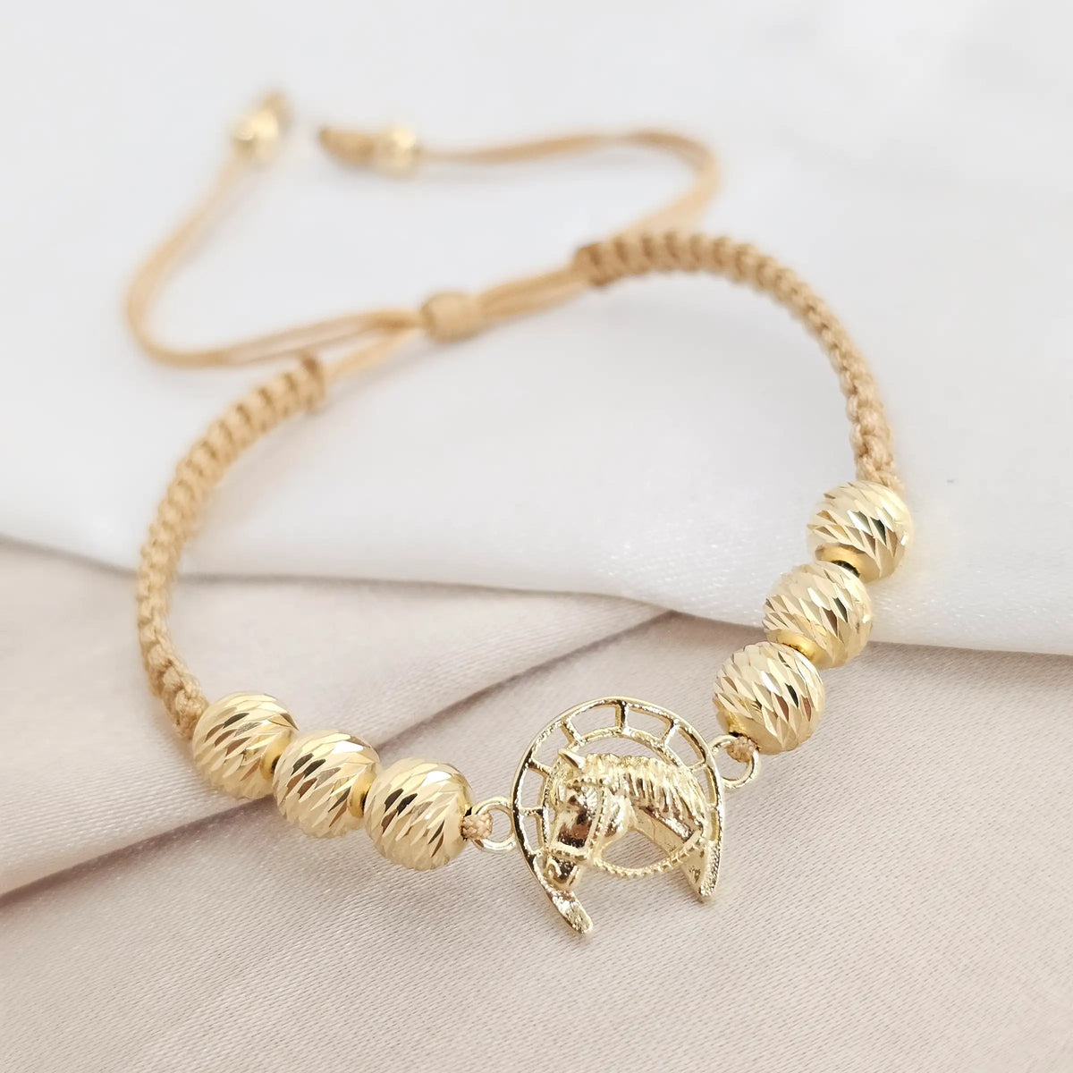 Pulsera Gold H. Fortune Italy It #6 Macrame Beige