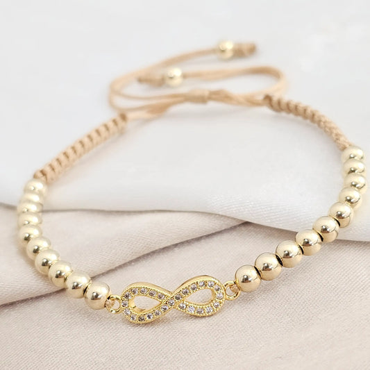Pulsera Gold H. Infinito #4 Beige