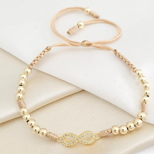 Pulsera Gold H. Infinito Balin #4 Beige