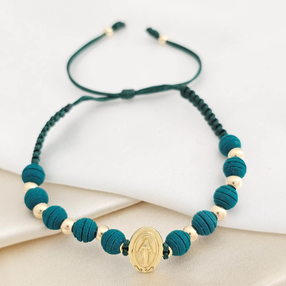 Pulsera Gold H. Mini Milagrosa #4 -3 Verde