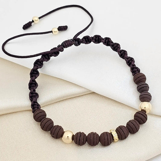 Pulsera Gold Herraje Espiga Cristal Neopr Cafe
