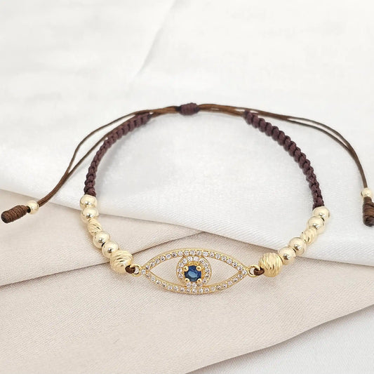 Pulsera Gold Herraje Ojo Turco Italy It #5 - 4 Cafe