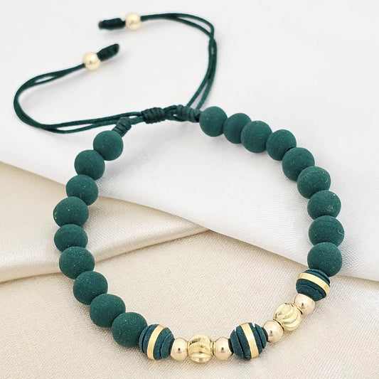 Pulsera Gold Italiano #5 Neopreno  Verde