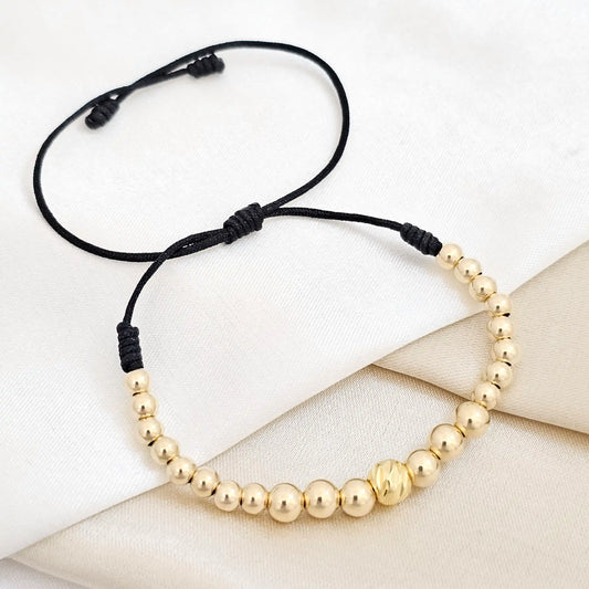 Pulsera Gold Italy# 5 Dorado # 4 , 5 Negra