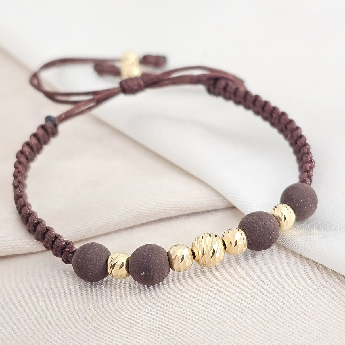 Pulsera Gold Italy It # 5 - 4 Macrame Cafe