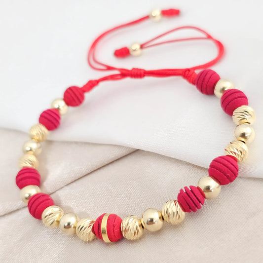 Pulsera Gold Italy It # 5 Roja