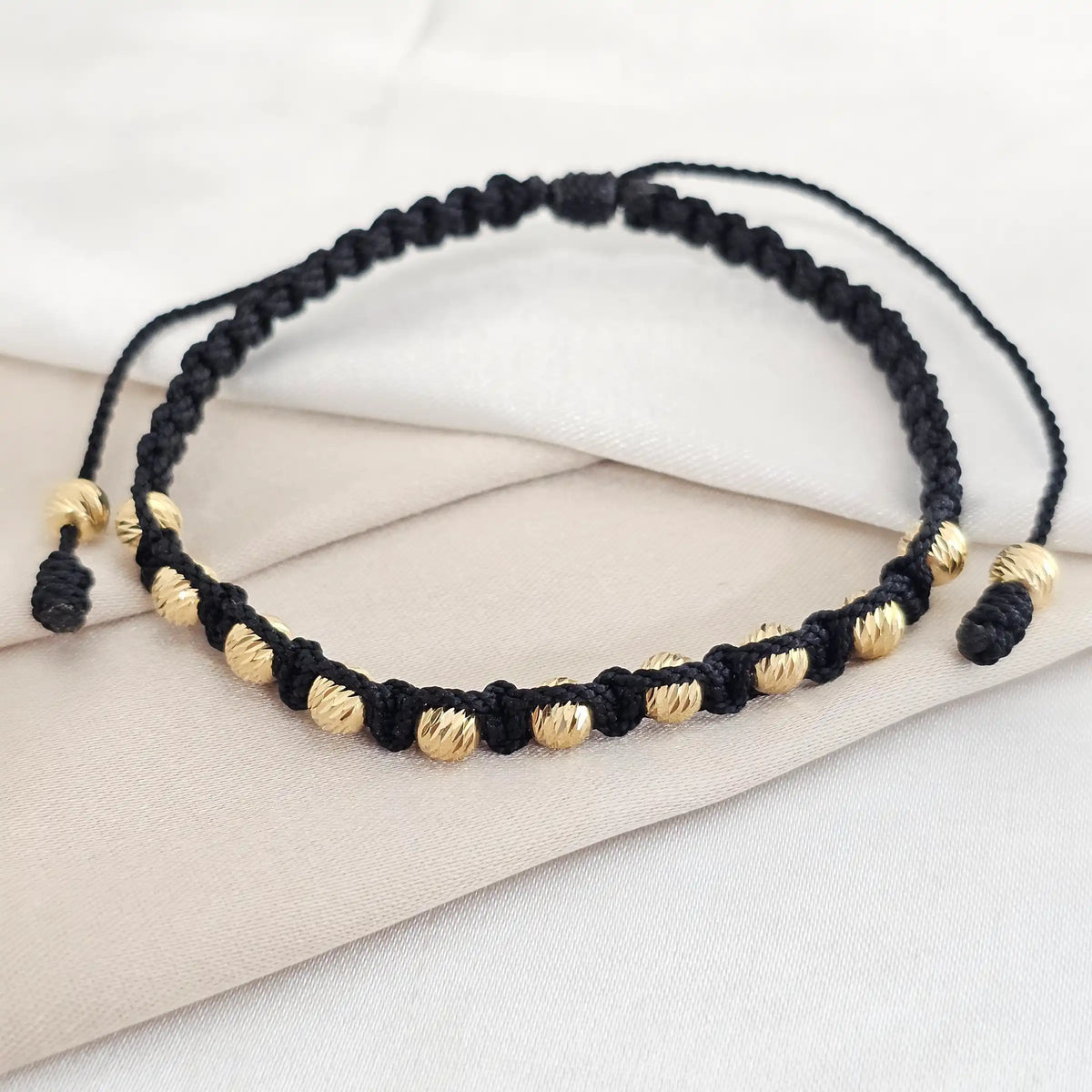 Pulsera Gold Macrame Italy It #5 -4 Negra