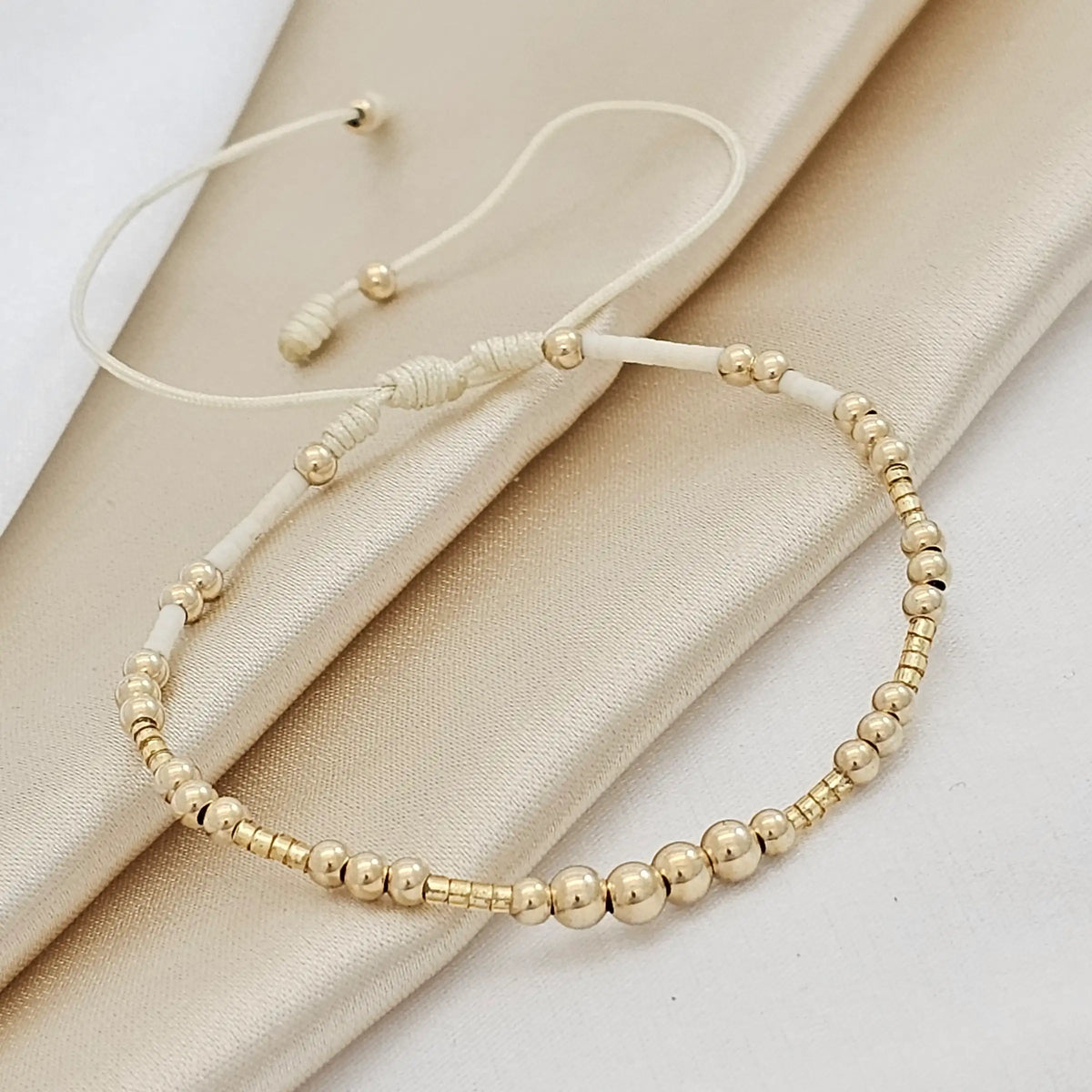 Pulsera Gold Miyuki # 3#4 Beige