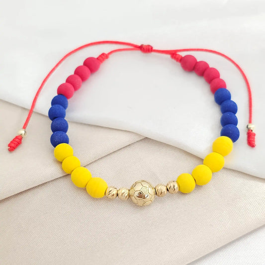 Pulsera Gold Seleccion Colombia Herraje Balon De Futbol Italy It #4