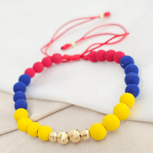 Pulsera Gold Seleccion Colombia Italy It #5-4 Roja