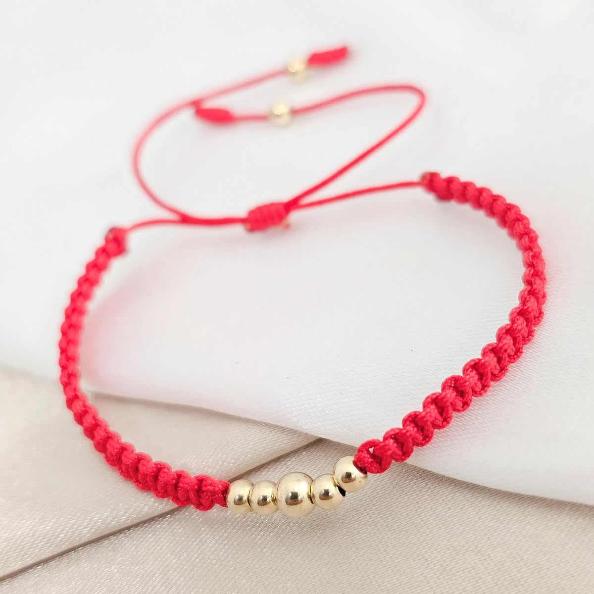 Pulsera Gold Sencilla # 3 ,4 Roja