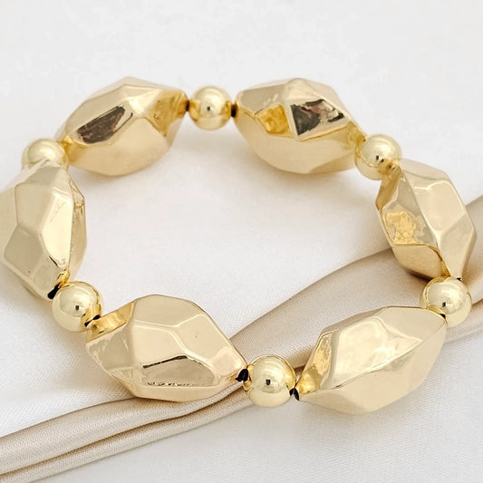 Pulsera Piedra Dorado Rf K1874