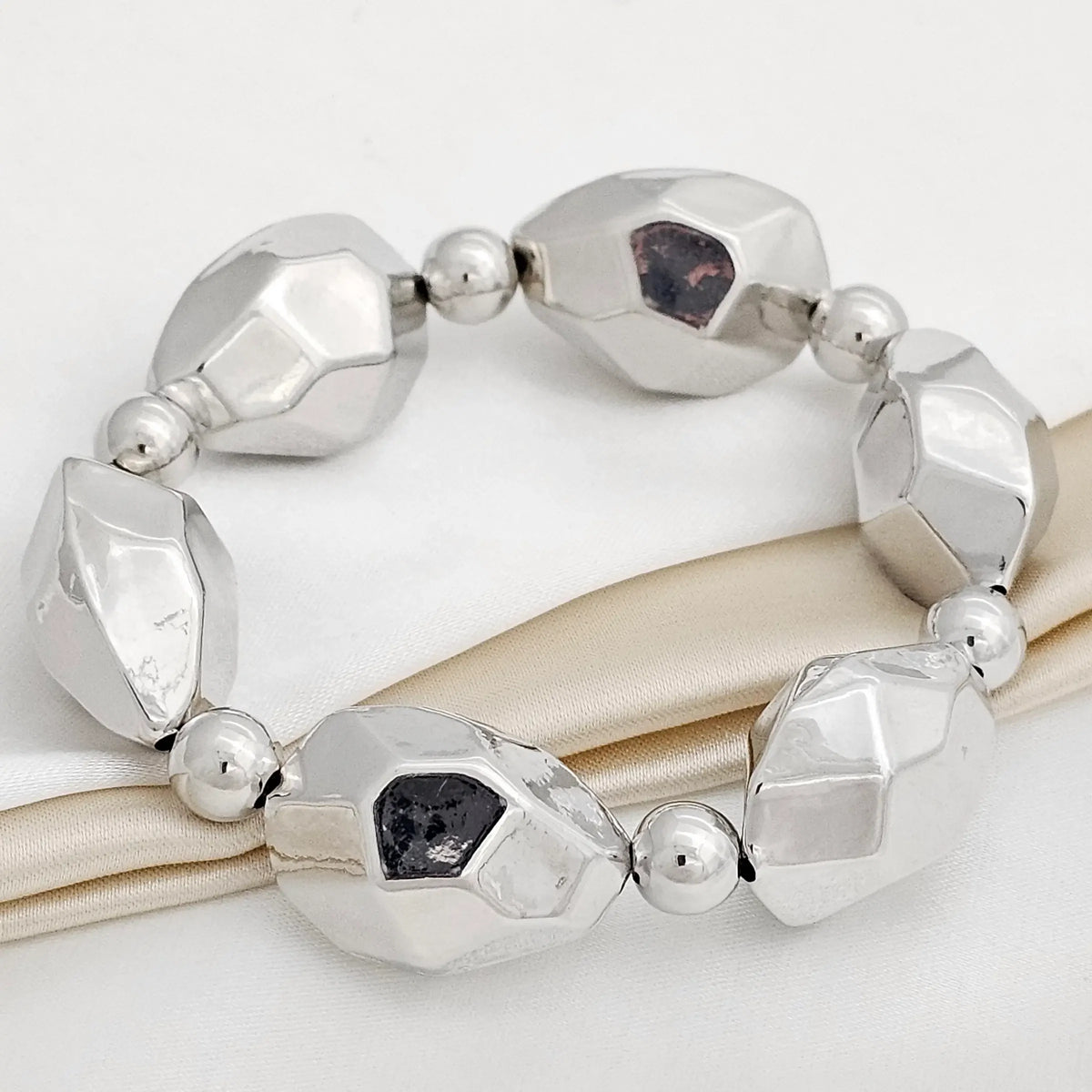 Pulsera Piedra Plateado Rf K1875