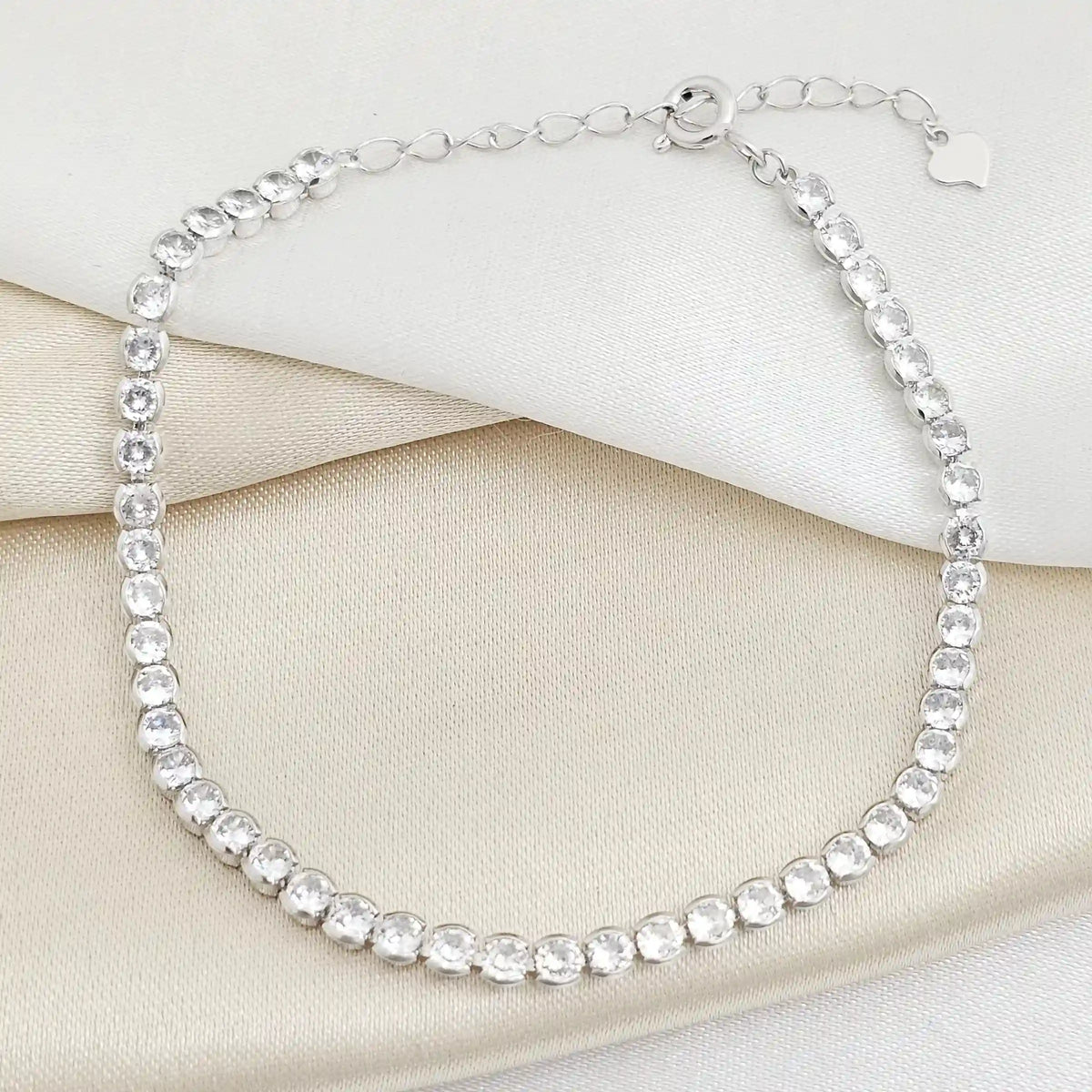 Pulsera Tennis Crystal 15 Cms + Ext Plata 925 B/S/55011