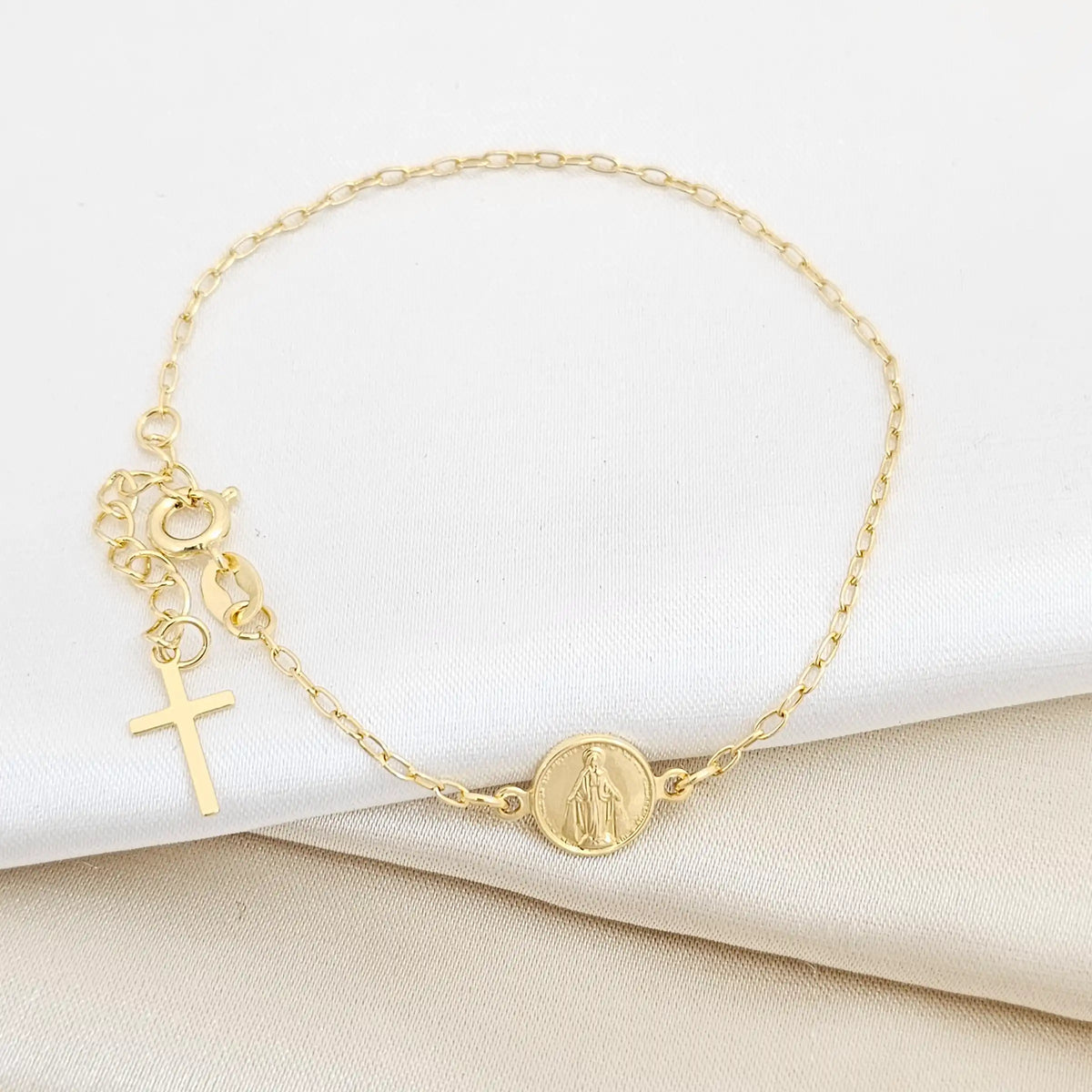 Pulsera Virgen Milagrosa 16.5Cms Extensor Lam18K-53011