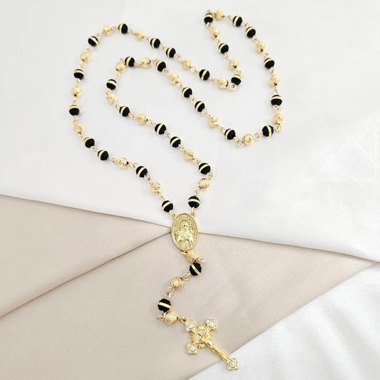 Rosario Gold Cruzero Rosa Mistica Dije Del Crucificado Italy It # 6